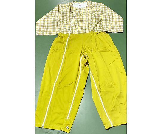 アズワン 介護つなぎ イエロー LLサイズ 10枚入  1箱（ご注文単位1箱）【直送品】