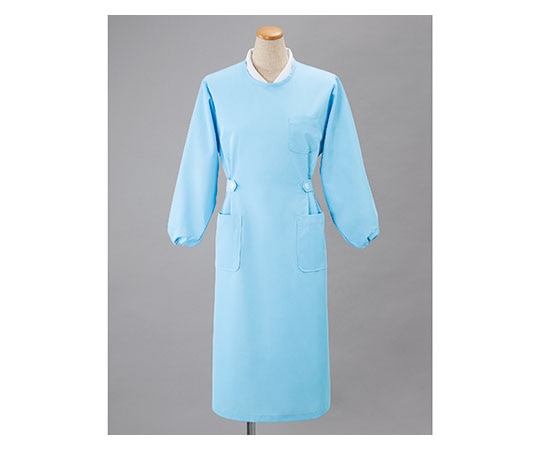 ナガイレーベン ケアガウン サックス L HK7 1枚（ご注文単位1枚）【直送品】