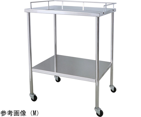 スギモト産業 ステンレス器械卓子（天板三方柵付・2段）S W450×D300×H750mm 完成品 OA-12S 1台（ご注文単位1台）【直送品】