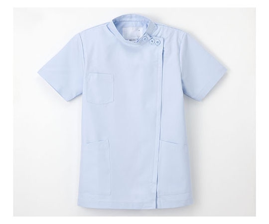 ナガイレーベン 女子横掛半袖 ブルー S KES5172 1枚(ご注文単位1枚)【直送品】