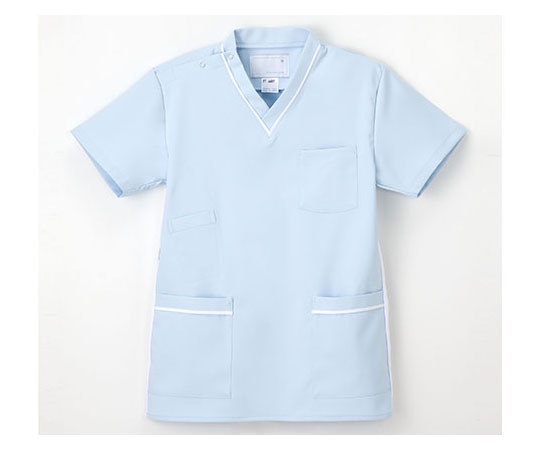 ナガイレーベン 男女兼用上衣 ブルー M FT4497 1枚（ご注文単位1枚）【直送品】