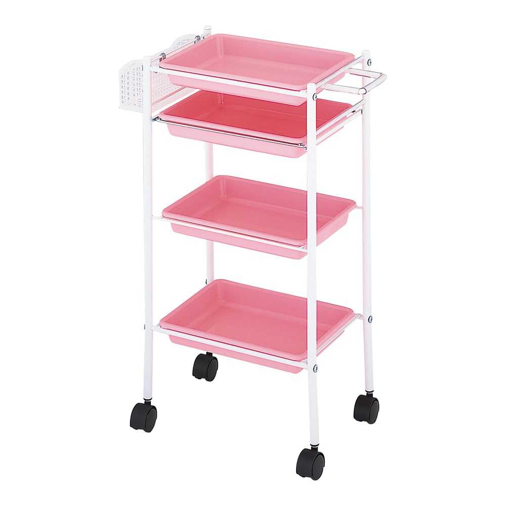 西村製作所 トレーワゴン（C-305） 510×280×835mm ピンク  1台（ご注文単位1台）【直送品】