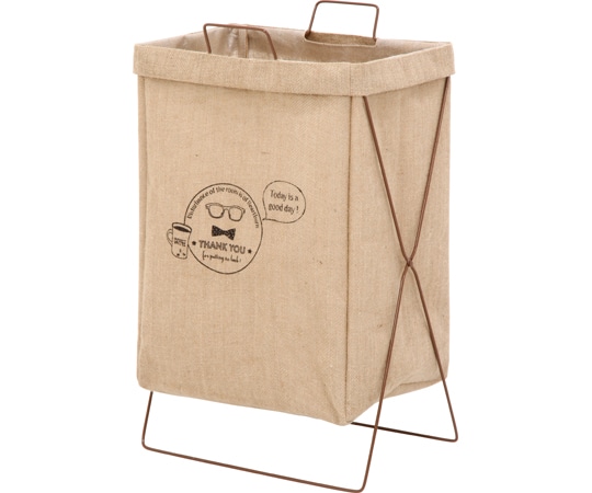 不二貿易 ランドリーボックス 横型取手付 麻 1セット（6個入） 32811 1セット（ご注文単位1セット）【直送品】