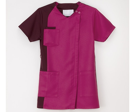 ナガイレーベン 男女兼用スクラブ ディープピンク+ボルドー M RT-5407 1枚（ご注文単位1枚）【直送品】