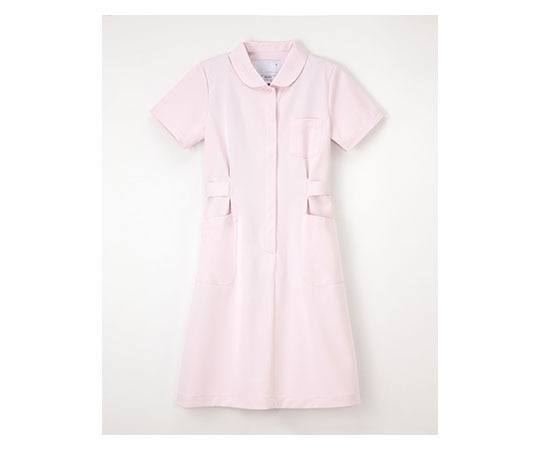 ナガイレーベン ナースウェア （丸襟半袖/ワンピース） ピンク/M HO1917 1枚（ご注文単位1枚）【直送品】