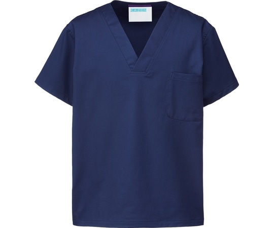 KAZEN スクラブ（男女兼用）ネイビー LL REP136-8L 1枚（ご注文単位1枚）【直送品】
