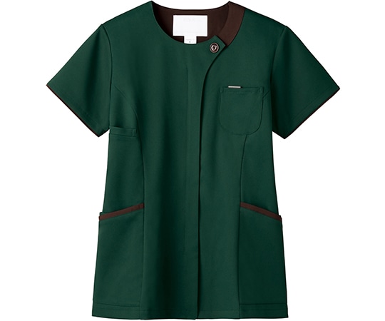 フォーク レディスジップスクラブ ビリジアン×ブラウン L 7069SC-18 1枚（ご注文単位1枚）【直送品】