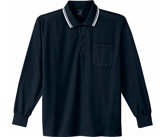 WHISEL（自重堂） 長袖ポロシャツ ブラック LL 85264 1枚（ご注文単位1枚）【直送品】