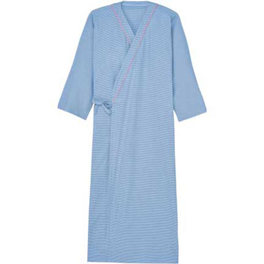 KIRAKU（トンボ） ニット患者衣 浴衣 ブルー M 1ケース（10枚入） CV023-75 M 1ケース（ご注文単位1ケース）【直送品】
