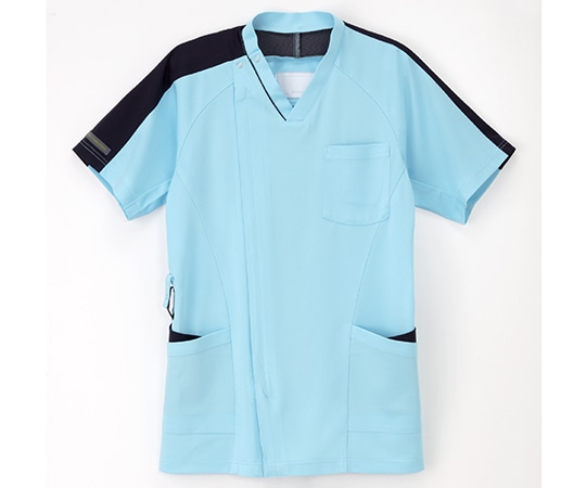 ナガイレーベン 男子スクラブ ライトブルー+ネイビー BL RF-5197 1枚（ご注文単位1枚）【直送品】