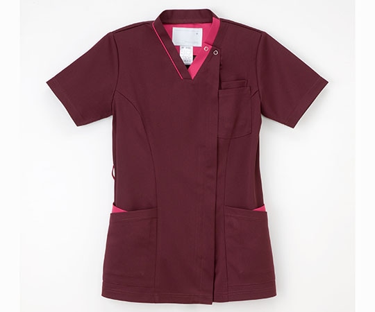 ナガイレーベン 女子スクラブ ボルドー+ピンク EL RF5122 1枚（ご注文単位1枚）【直送品】