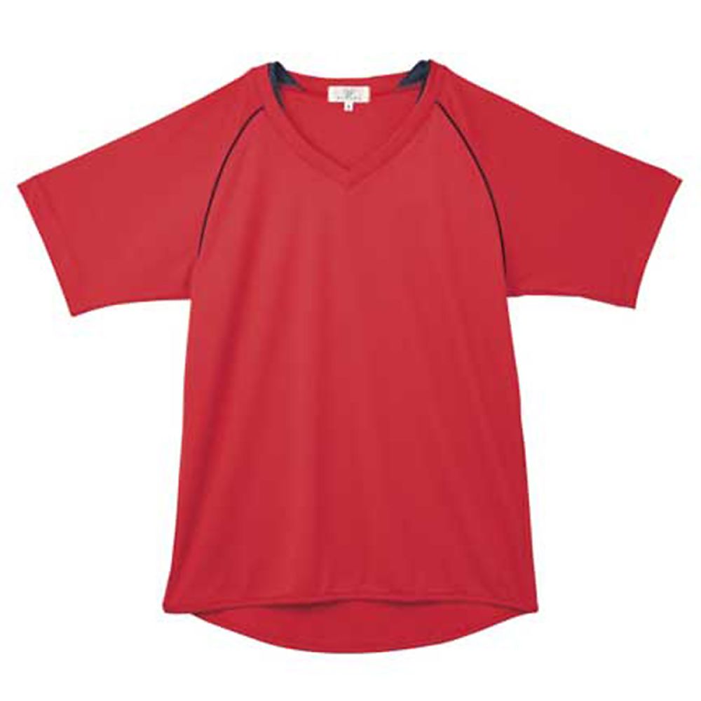 KIRAKU（トンボ） 入浴介助用シャツ ストロベリーレッド 3L（身丈77cm） CR181-15 3L 1枚（ご注文単位1枚）【直送品】