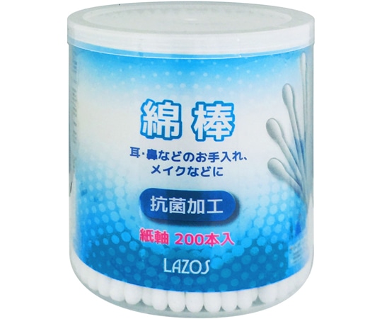 Lazos 【業務用】綿棒 スタンダードタイプ 1ケース（200本×120個） L-SW200 1ケース（ご注文単位1ケース）【直送品】