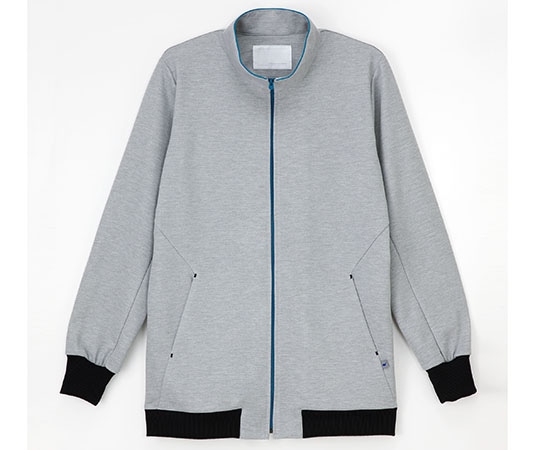 ナガイレーベン ジップアップブルゾン グレー+ターコイズ S TJ-2000 1枚(ご注文単位1枚)【直送品】