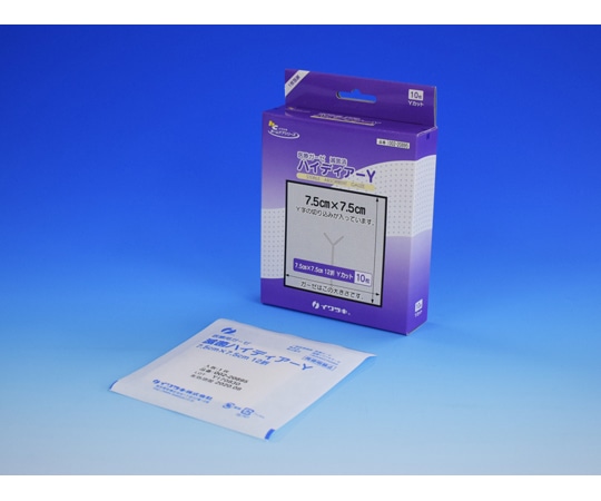 イワツキ ホームケアハイディアーY 7.5×7.5cm 10枚×12個入 滅菌済 002-20895 1箱（ご注文単位1箱）【直送品】