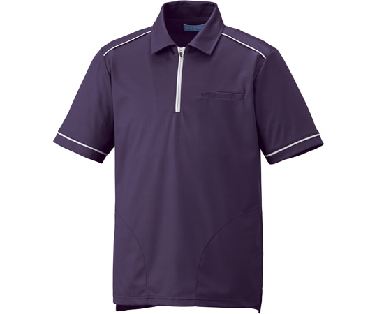 KAZEN ニットシャツ バイオレット 3L KZN235-27 1枚(ご注文単位1枚)【直送品】