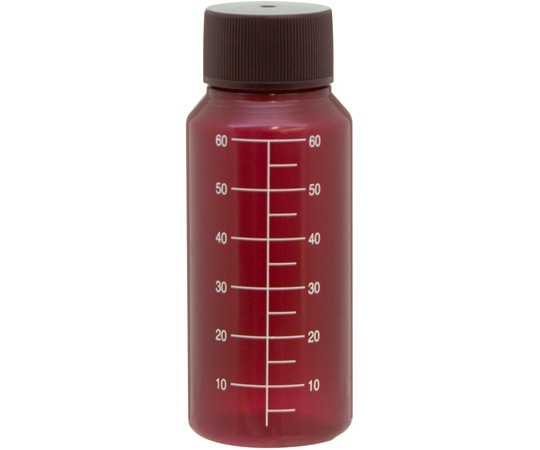 金鵄製作所 NK茶投薬瓶 60mL 白色目盛 ノーマルキャップ（ブラウン:茶） 1袋（10本入） BIN60NK 1袋（ご注文単位1袋）【直送品】