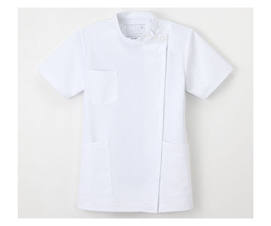 ナガイレーベン 女子横掛半袖 ホワイト M HO4972 1枚(ご注文単位1枚)【直送品】