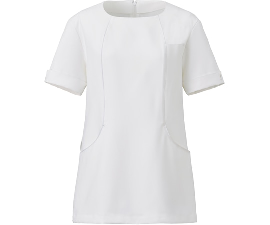 KAZEN レディスプルオーバー ホワイト 3L KZN311-10 1枚（ご注文単位1枚）【直送品】