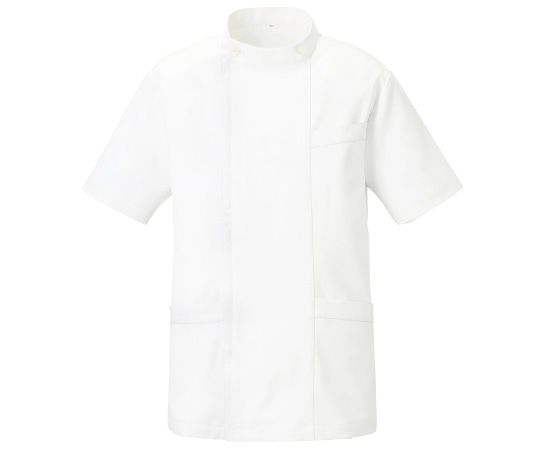 KAZEN メンズジャケット半袖 白 4L YW50-1 4L 1枚（ご注文単位1枚）【直送品】