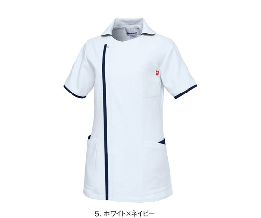 ルコックスポルティフ レディースジャケット 5 ホワイト×ネイビー 5L UQW1059 1枚（ご注文単位1枚）【直送品】