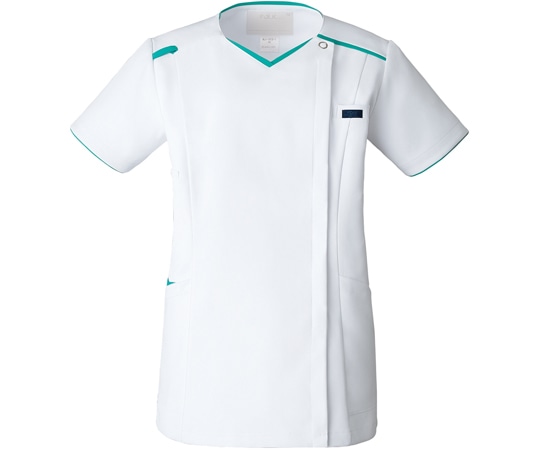 フォーク レディスジップスクラブR ホワイト×エムグリーン 4L 7066SC-1 1枚（ご注文単位1枚）【直送品】