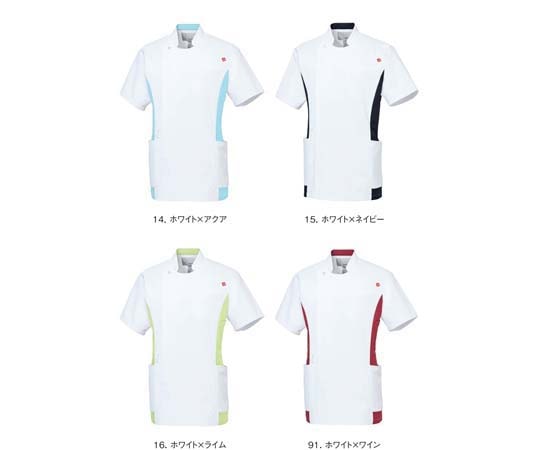 ルコックスポルティフ メンズジャケット 14 ホワイト×アクア LL UQM1006N 1枚（ご注文単位1枚）【直送品】