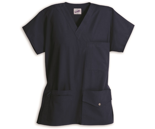 スクラブス スクラブス UNISEX 6ポケット スナップトップ ネイビー L Z1J15 1枚（ご注文単位1枚）【直送品】