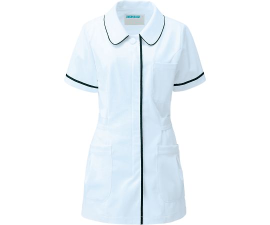 KAZEN レディスジャケット半袖 サックス 4L 086-21 4L 1枚（ご注文単位1枚）【直送品】