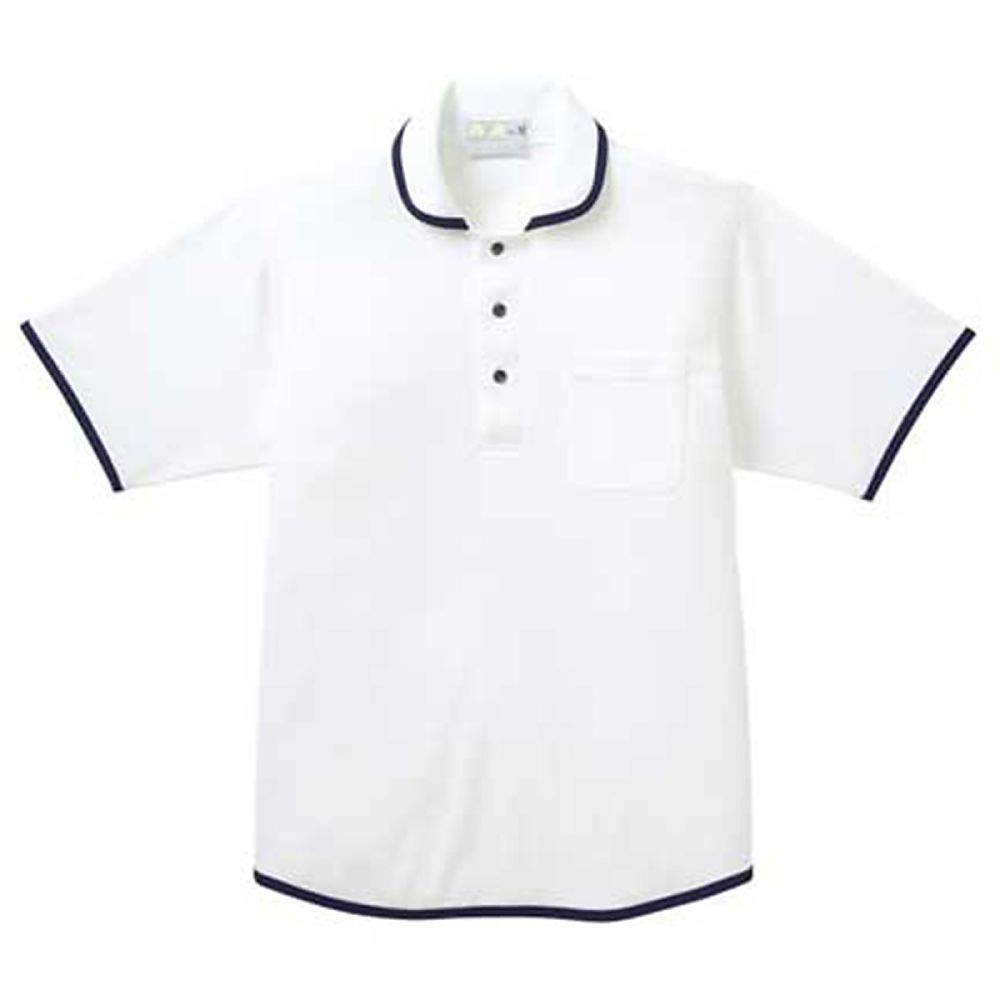 KIRAKU(トンボ) ニットシャツ ホワイト 4L(身丈80cm) CR138-01 4L 1枚(ご注文単位1枚)【直送品】