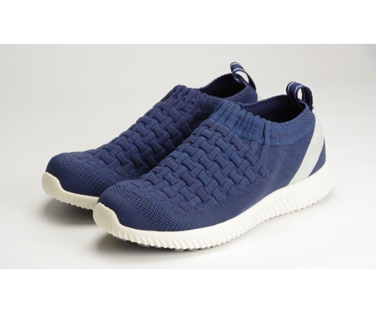 マリアンヌ製靴 ストレッチニットスニーカー ネイビー スリッポンタイプ M（23.0~23.5cm） WG140 1足（ご注文単位1足）【直送品】