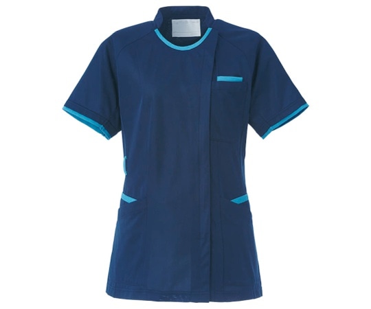 オンワード スクラブ ネイビー×ターコイズ LL HS-8056 1枚（ご注文単位1枚）【直送品】