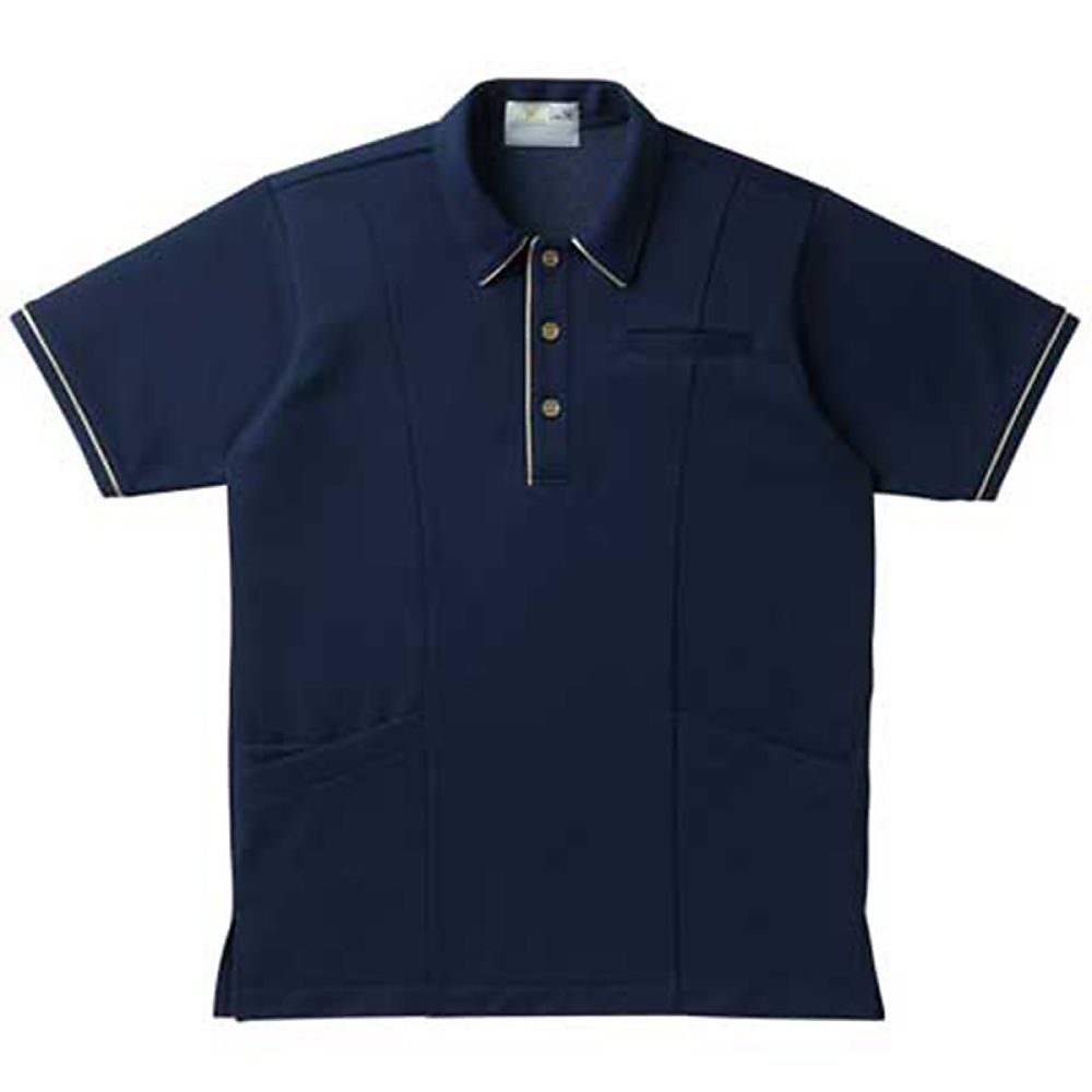 KIRAKU（トンボ） ケアワークシャツ ネイビー 4L（身丈82cm） CR141-88 4L 1枚（ご注文単位1枚）【直送品】