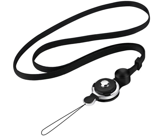 トライメイト ネックストラップ ワンタッチ着脱式 ブラック TR-STP005-BK 1個（ご注文単位1個）【直送品】