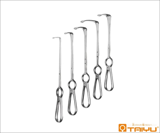 TAIYU（大祐医科工業） ランゲンベック氏扁平鈎 №4A 幅25mm 深さ60mm 全長21cm TY-304A 1本（ご注文単位1本）【直送品】