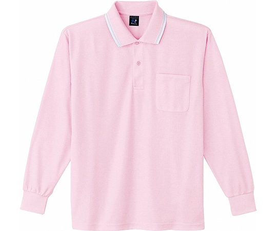 WHISEL（自重堂） 長袖ポロシャツ ピンク M 85264 1枚（ご注文単位1枚）【直送品】