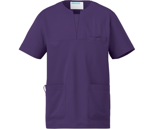 KAZEN スクラブ（男女兼用）バイオレット 4L 989-47 1枚（ご注文単位1枚）【直送品】