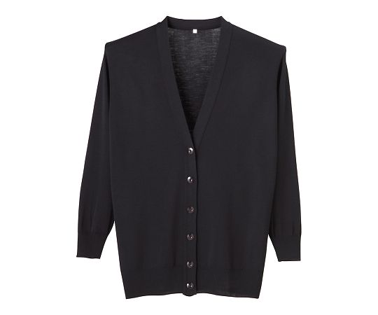 ディーフェイズ 抗ピル長袖ロングカーディガン ブラック S D-1002 1枚(ご注文単位1枚)【直送品】