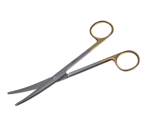 日本フリッツメディコ T/Cメーヨ・レクサー剪刀 16cm 曲 B022-016C 1個（ご注文単位1個）【直送品】