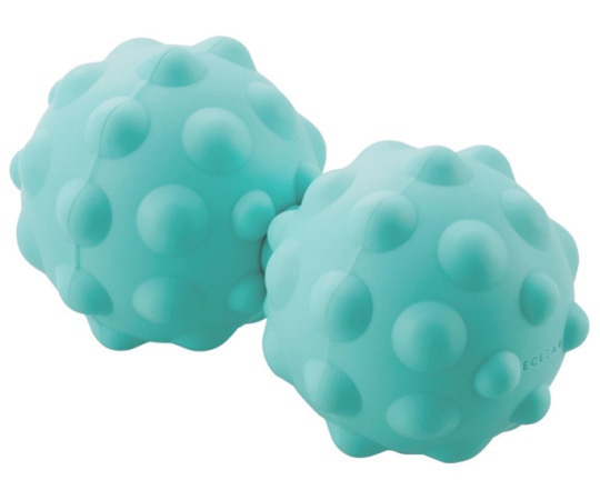 エレコムヘルスケア エクリアスポーツ 伸びるストレッチボール 凸タイプ ソフト レギュラーサイズ ライトブルー HCK-PBTRSBUL 1個(ご注文単位1個)【直送品】