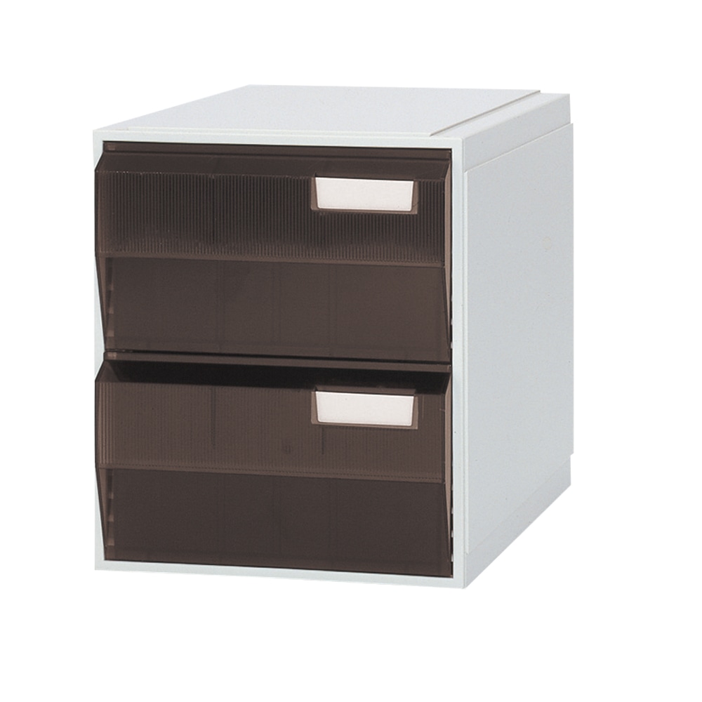 サカセ カセッター B4タイプ（引出2段）アンバー HB4-002 1個（ご注文単位1個）【直送品】