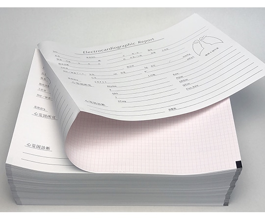 ちばら 心電図記録紙 幅210mm×長300m/折295mm（折り畳み型・裏面カルテ・方眼線有） 2冊入 CQB210-30-295 1箱（ご注文単位1箱）【直送品】