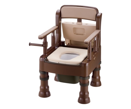 リッチェル ポータブルトイレ きらく MY型 ダークブラウン 45613 1個(ご注文単位1個)【直送品】