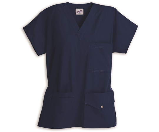 スクラブス スクラブス UNISEX 6ポケット スナップトップ トゥルーネイビー L Z1J15 1枚（ご注文単位1枚）【直送品】