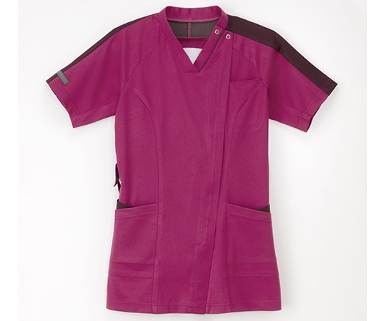 ナガイレーベン 女子スクラブ ディープピンク+ボルドー S RF-5192 1枚（ご注文単位1枚）【直送品】