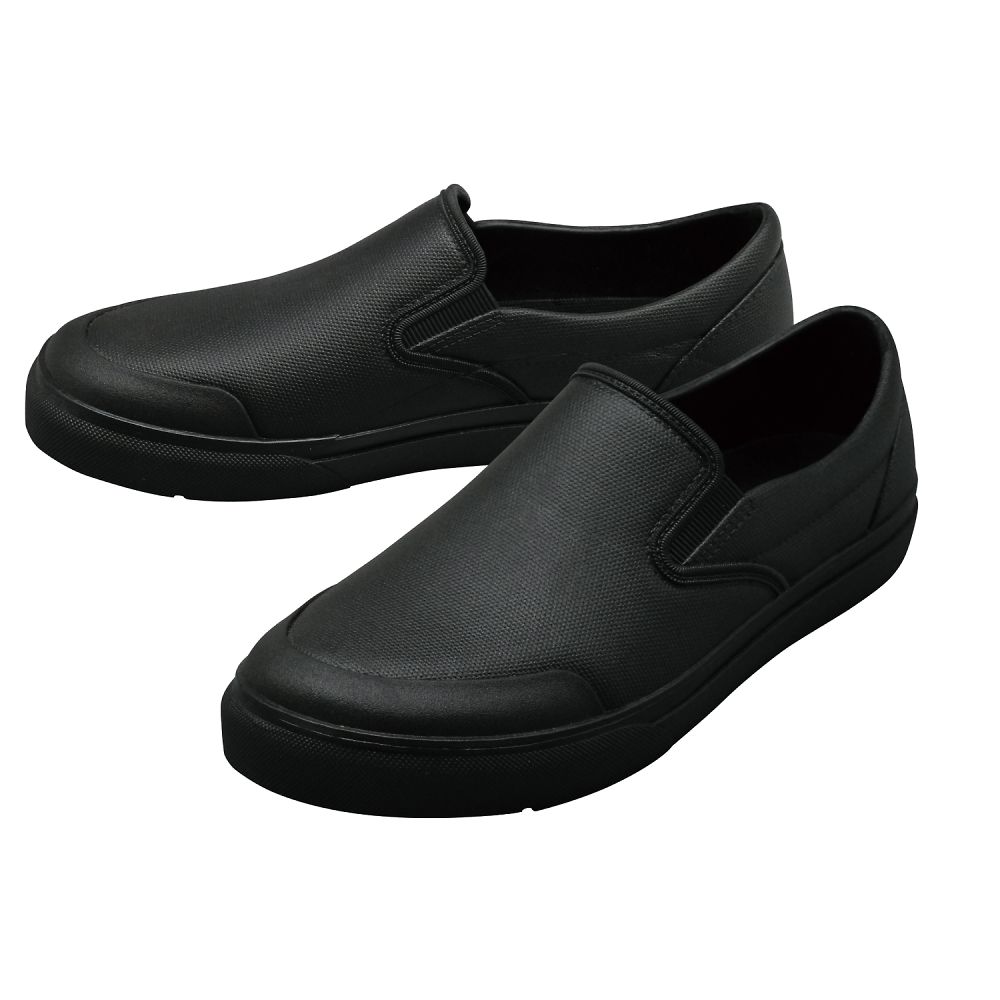 ケイワーク PVCスリッポンシューズ ブラック XL MS-5-BK-XL 1足（ご注文単位1足）【直送品】