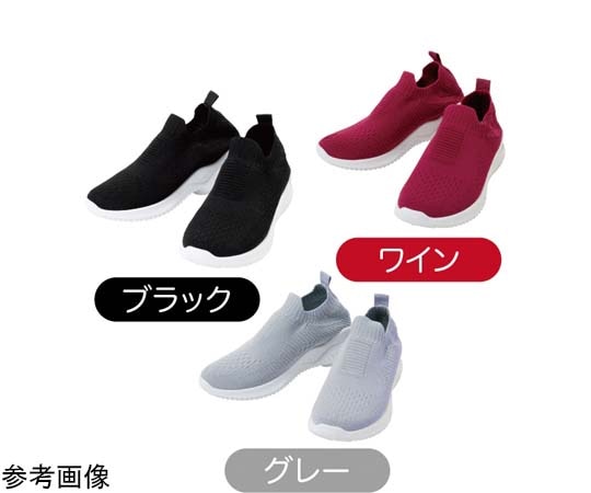 ニーズ のびのびニットシューズ ワイン L 1-00153-006 1足（ご注文単位1足）【直送品】