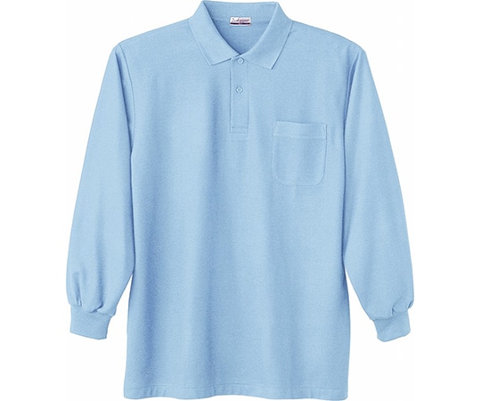 WHISEL（自重堂） 長袖ポロシャツ サックス S 24434 1枚（ご注文単位1枚）【直送品】