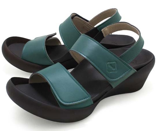 リゲッタ リゲッタ ローウェッジヒールサンダル ターコイズ L CJLW5522-TUQ-L(24.0cm-24.5cm) 1足(ご注文単位1足)【直送品】