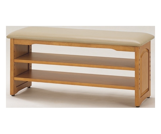 ファミリー・ライフ 木製収納付き玄関ベンチ90cm幅 ガタつき防止付き 03520 1箱（ご注文単位1箱）【直送品】